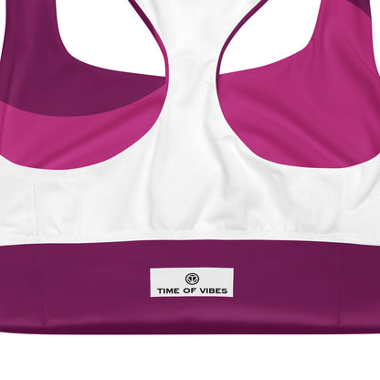 VIBES Langer Sport-BH ABSTRACT (Pink)