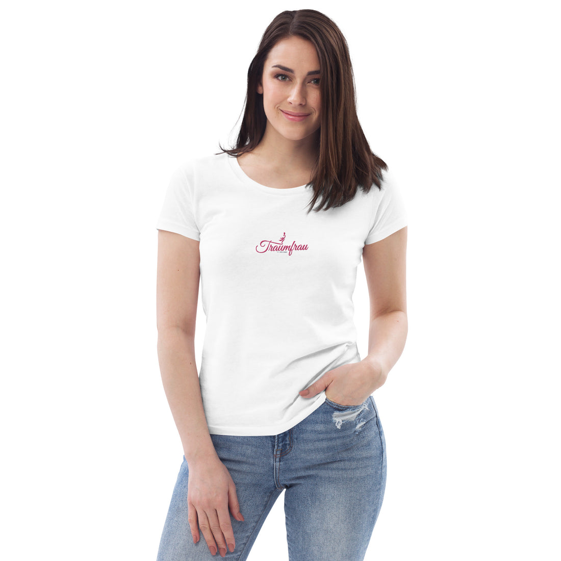 VIBES Bio-Baumwoll T-Shirt Damen TRAUMFRAU (Weiß)